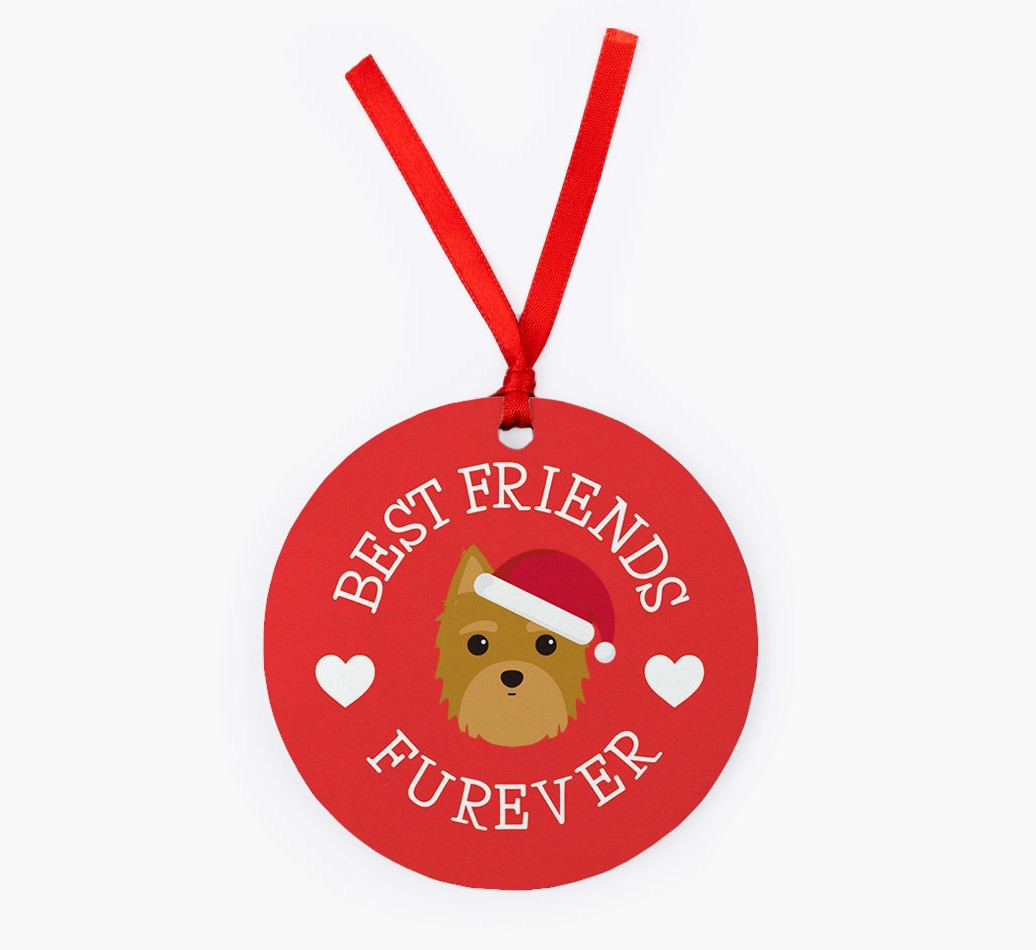 'Best Friends' - Personalised {breedFullName} Ornament - Front