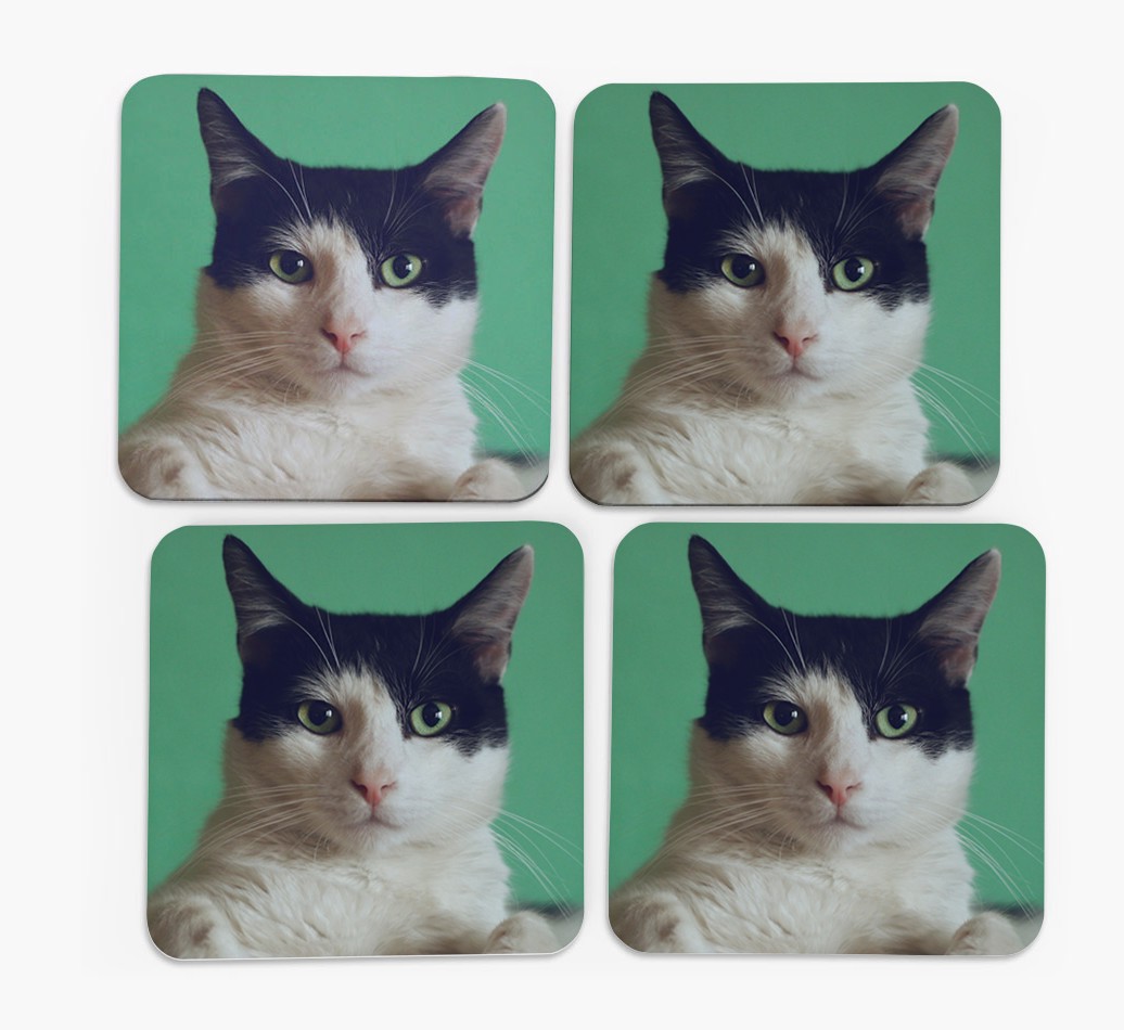 {breedFullName} Photo Upload Coasters in Set of 4