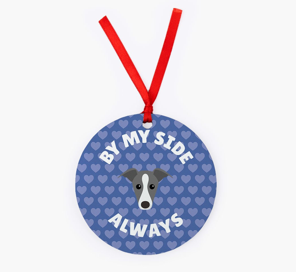 'By My Side Always' - Personalized {breedFullName} Ornament - Front