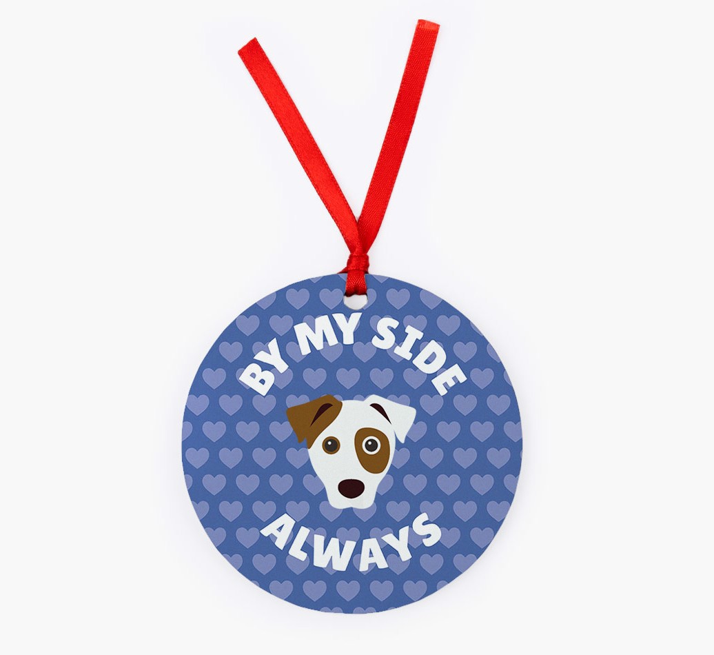 'By My Side Always' - Personalised {breedFullName} Ornament - Front