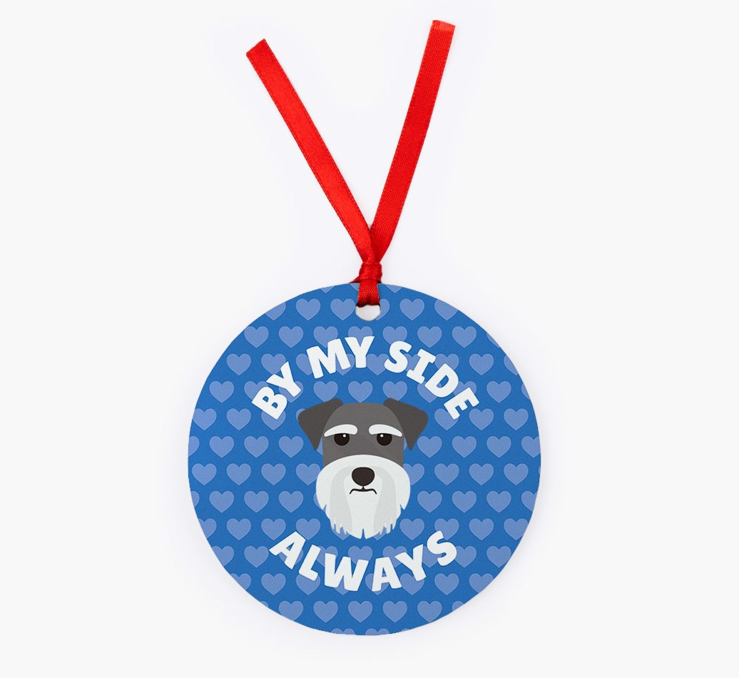 'By My Side Always' - Personalised {breedFullName} Ornament - Front