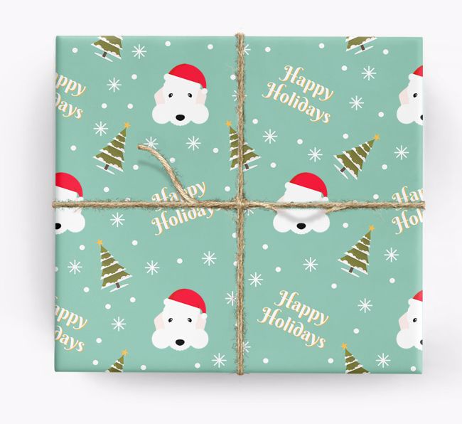 'Happy Holidays' - Personalised {breedFullName} Wrapping Paper