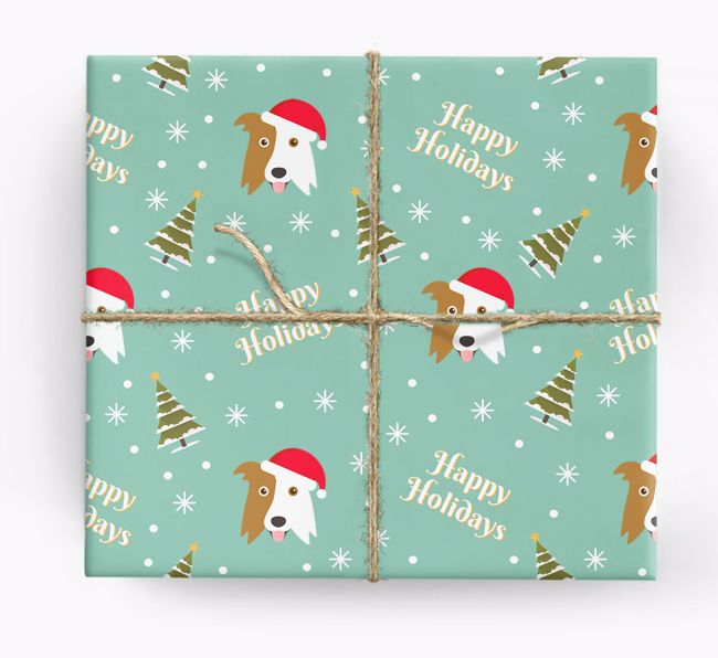 'Happy Holidays' - Personalised {breedFullName} Wrapping Paper