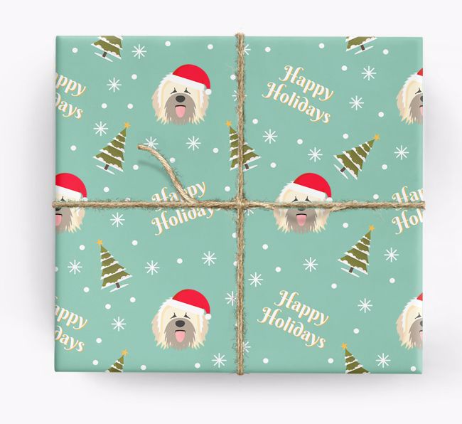 'Happy Holidays' - Personalised {breedFullName} Wrapping Paper