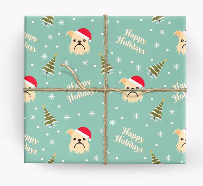 'Happy Holidays' - Personalised {breedFullName} Wrapping Paper