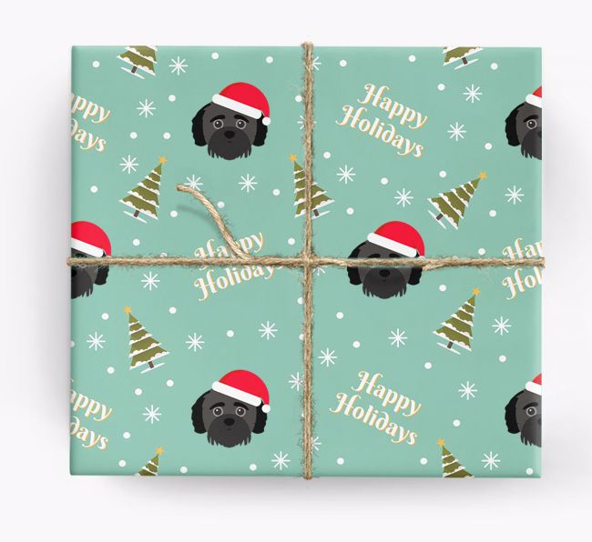 'Happy Holidays' - Personalised {breedFullName} Wrapping Paper