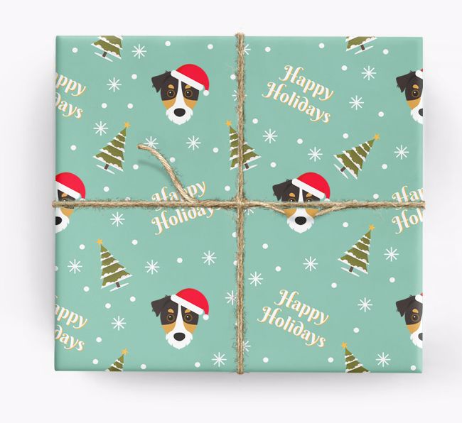 'Happy Holidays' - Personalized {breedFullName} Wrapping Paper