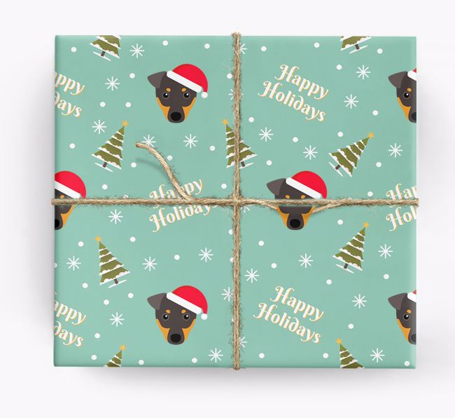 'Happy Holidays' - Personalised {breedFullName} Wrapping Paper