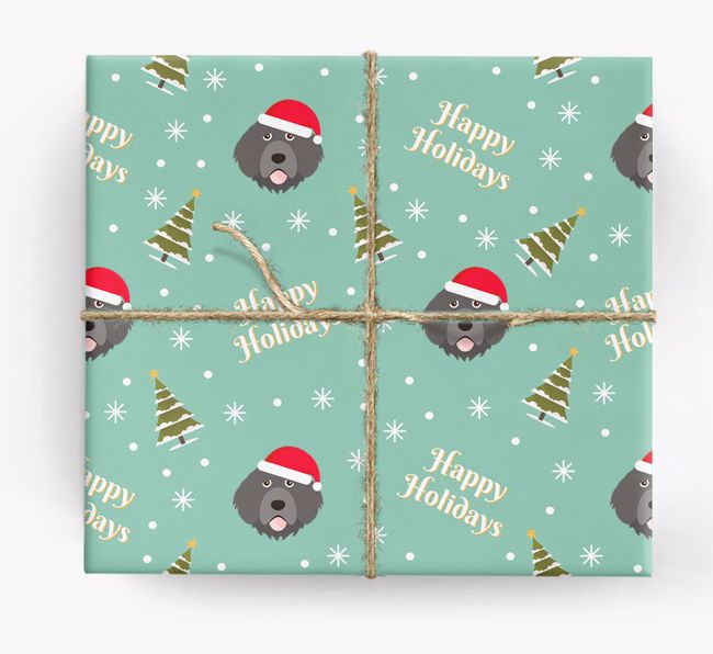 'Happy Holidays' - Personalised {breedFullName} Wrapping Paper