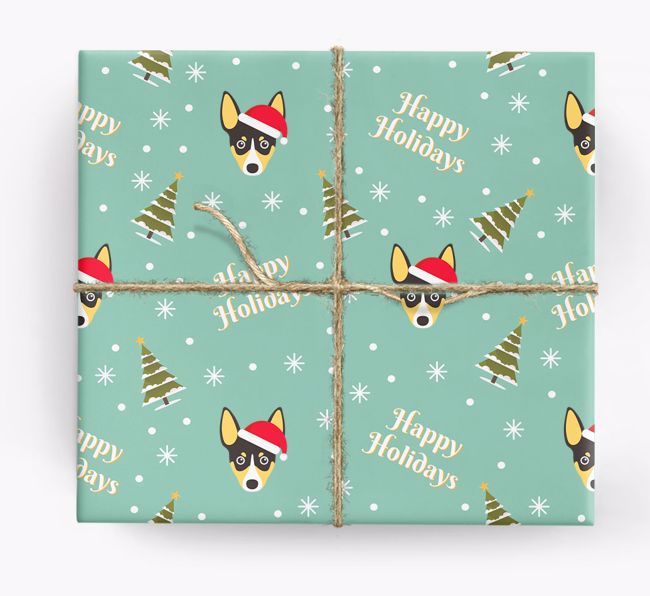 'Happy Holidays' - Personalised {breedFullName} Wrapping Paper