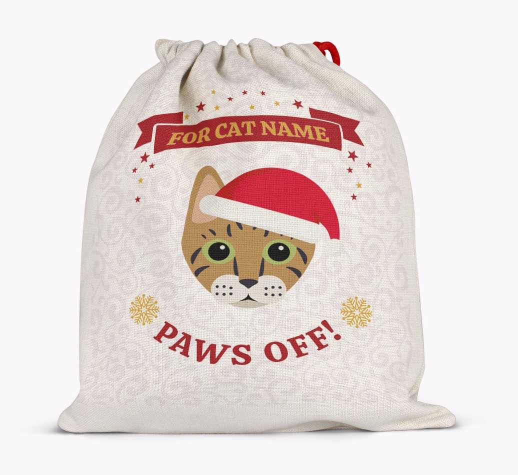 'Paws Off' - Personalized {breedFullName} Santa Sack - Full