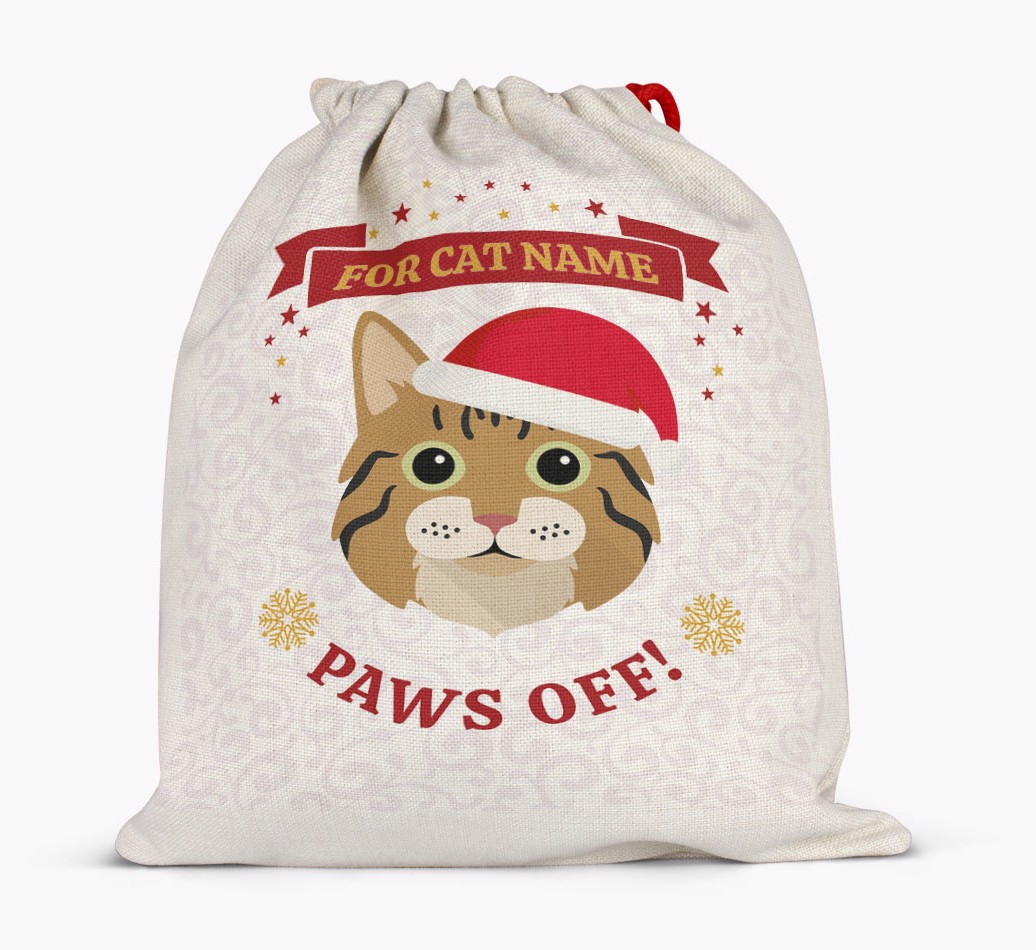'Paws Off' - Personalized {breedFullName} Santa Sack - Full
