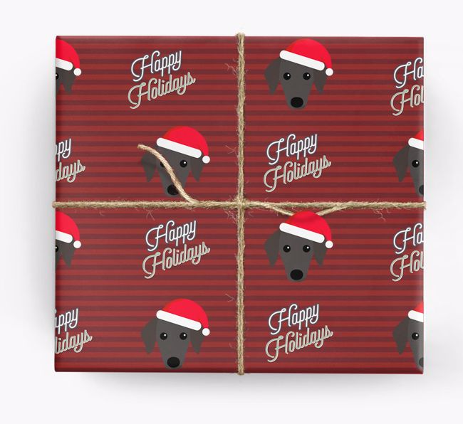'Happy Holidays' - Personalised {breedFullName} Wrapping Paper