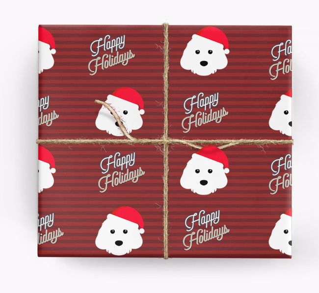 'Happy Holidays' - Personalised {breedFullName} Wrapping Paper