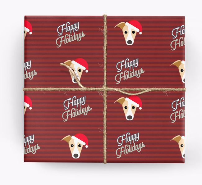 'Happy Holidays' - Personalized {breedFullName} Wrapping Paper