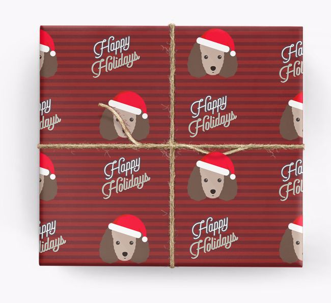 'Happy Holidays' - Personalised {breedFullName} Wrapping Paper