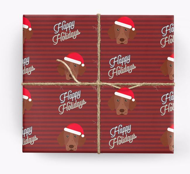 'Happy Holidays' - Personalised {breedFullName} Wrapping Paper