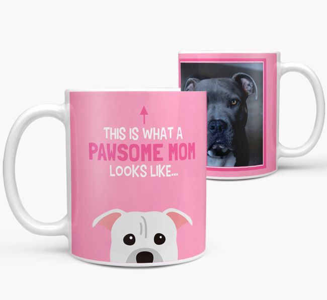 'Pawsome Mom' - Personalized {breedFullName} Mug