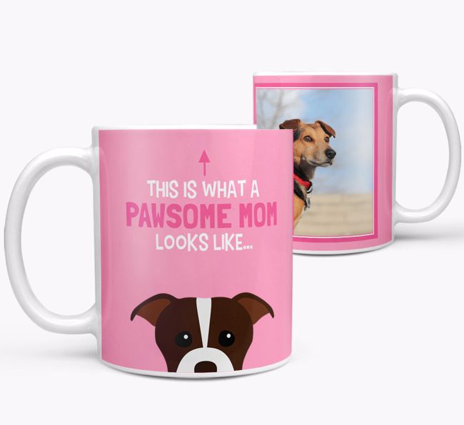 'Pawsome Mom' - Personalized {breedFullName} Mug