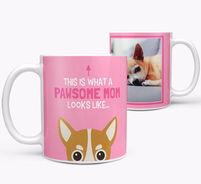 'Pawsome Mom' - Personalized {breedFullName} Mug