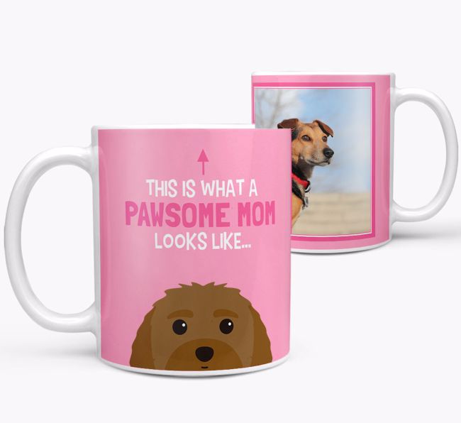 'Pawsome Mom' - Personalized {breedFullName} Mug