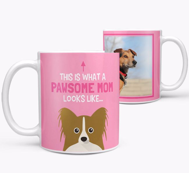 'Pawsome Mom' - Personalized {breedFullName} Mug