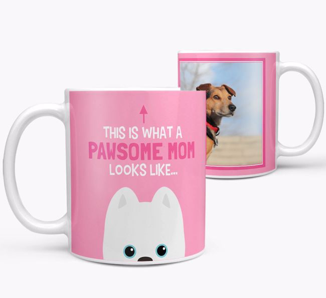 'Pawsome Mom' - Personalized {breedFullName} Mug