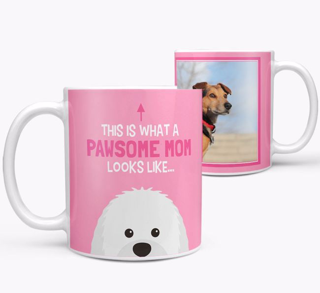 'Pawsome Mom' - Personalized {breedFullName} Mug