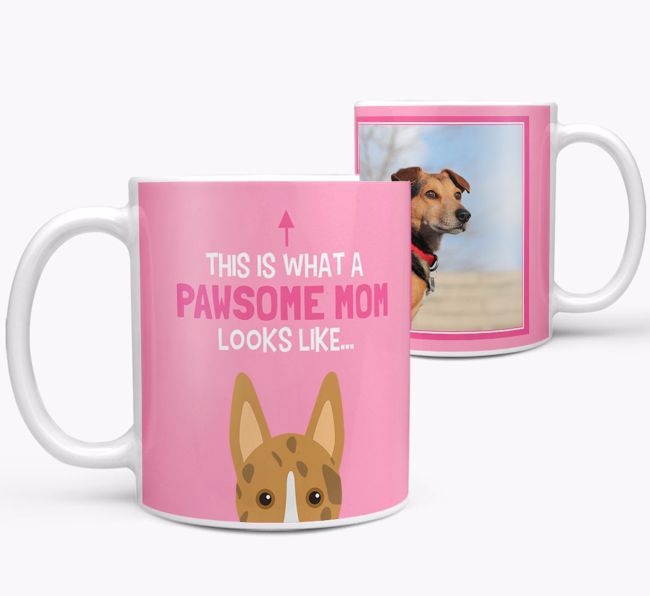 'Pawsome Mom' - Personalized {breedFullName} Mug