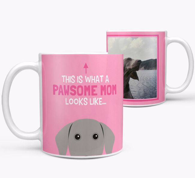 'Pawsome Mom' - Personalized {breedFullName} Mug