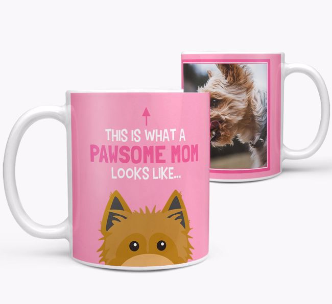 'Pawsome Mom' - Personalized {breedFullName} Mug