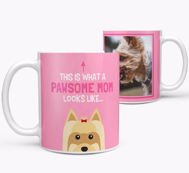 'Pawsome Mom' - Personalized {breedFullName} Mug