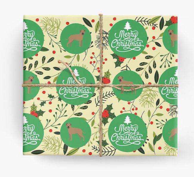 'Merry Christmas' - Personalized {breedFullName} Wrapping Paper