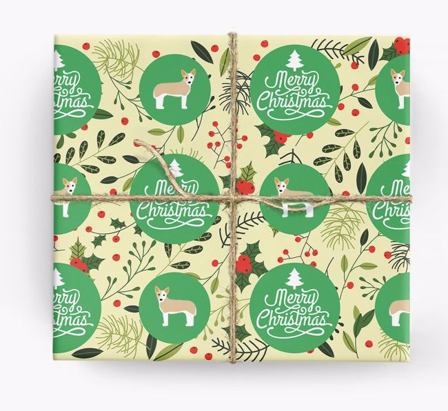 'Merry Christmas' - Personalized {breedFullName} Wrapping Paper