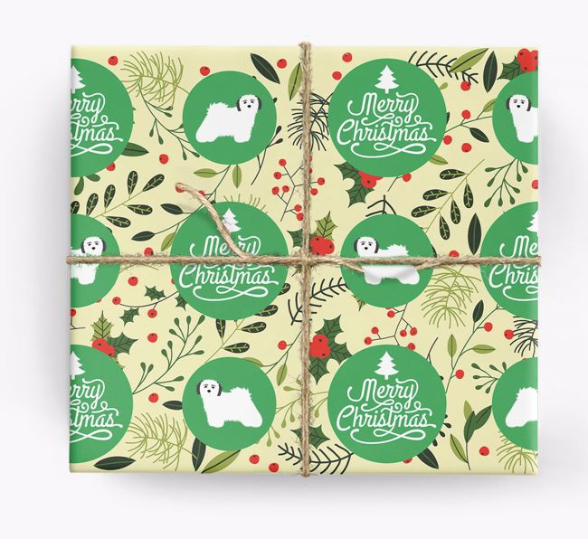 'Merry Christmas' - Personalized {breedFullName} Wrapping Paper
