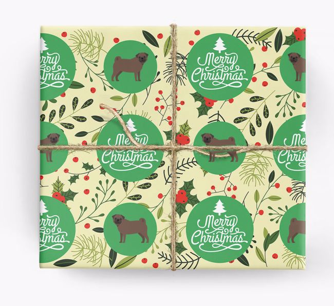 'Merry Christmas' - Personalized {breedFullName} Wrapping Paper