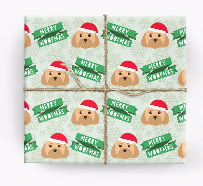 'Merry Woofmas' - Personalized {breedFullName} Wrapping Paper