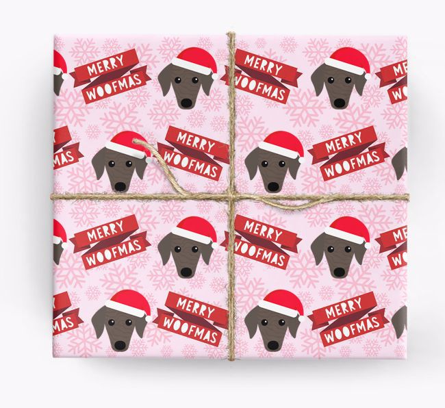 Merry Woofmas: Personalized {breedFullName} Wrapping Paper