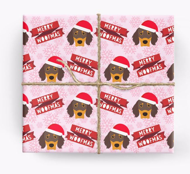 Merry Woofmas: Personalized {breedFullName} Wrapping Paper