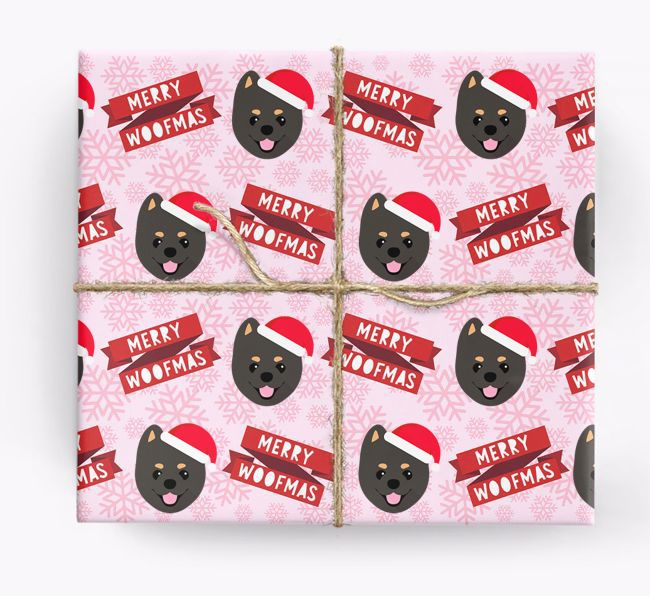 Merry Woofmas: Personalized {breedFullName} Wrapping Paper