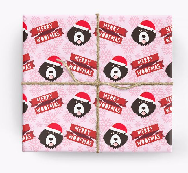 Merry Woofmas: Personalized {breedFullName} Wrapping Paper