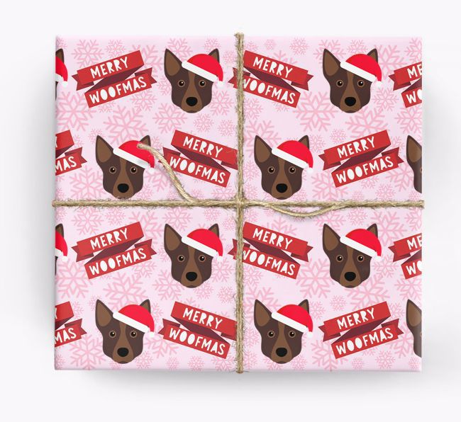 Merry Woofmas: Personalized {breedFullName} Wrapping Paper