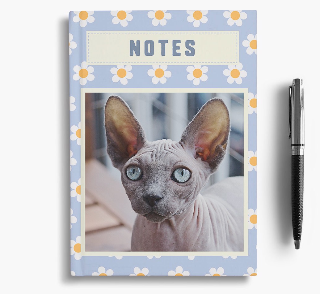 'Daisy Pattern' - Personalized Photo Upload {breedFullName} Notebook