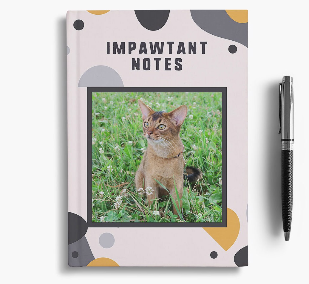 'Impawtant Notes' Notebook with photo of your {breedFullName}