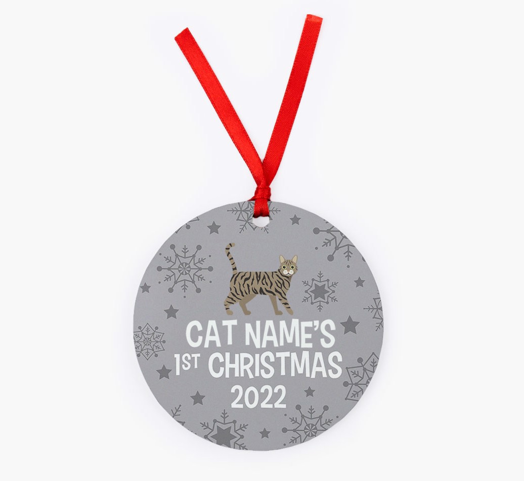 '1st Christmas' - Personalized {breedFullName} Ornament - Front