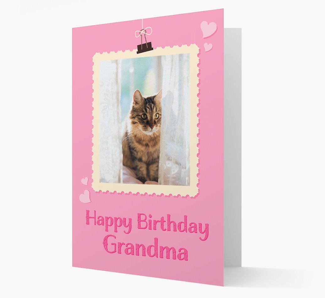 'Happy Birthday Grandma' - Personalized {breedCommonlName} Card - Front