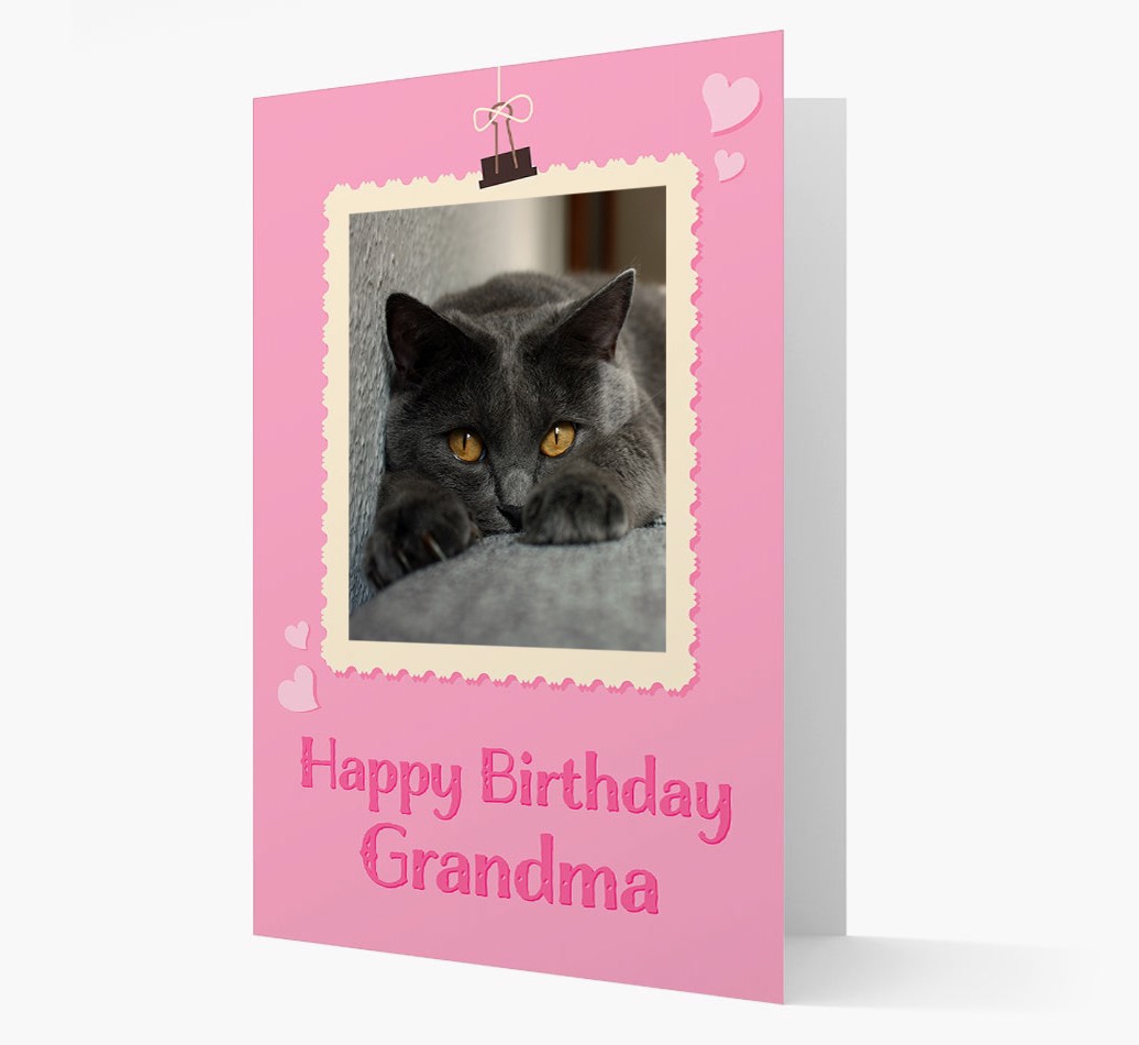 'Happy Birthday Grandma' - Personalized {breedCommonlName} Card - Front