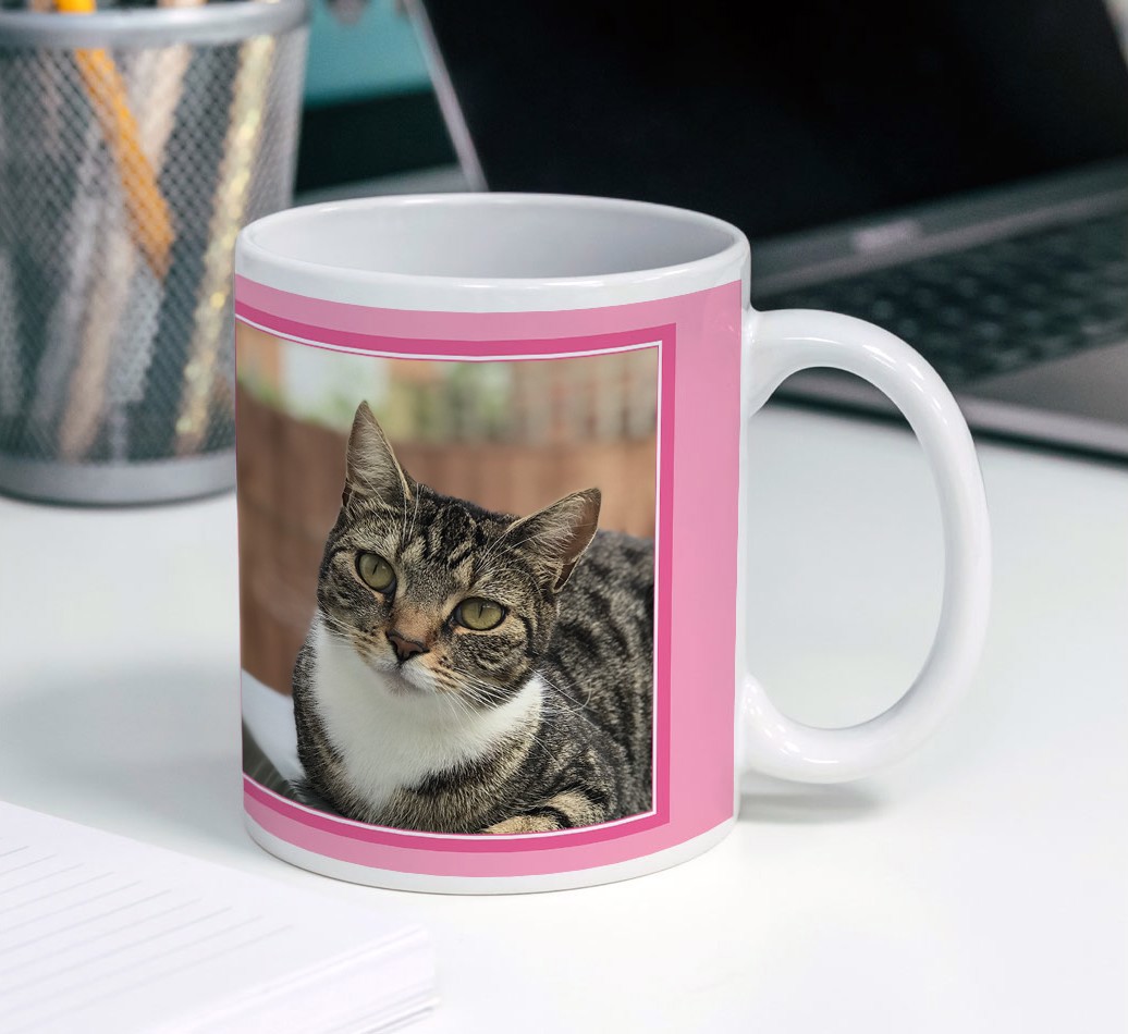 Personalised 'This Is What A Pawsome Mum Looks Like...' Mug Side View