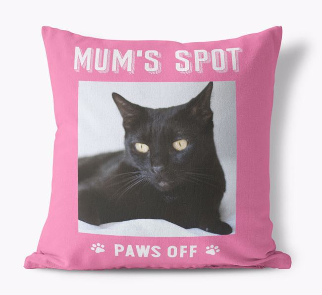 Mum's Spot, Paws Off: {breedCommonName} Photo Upload Cushion