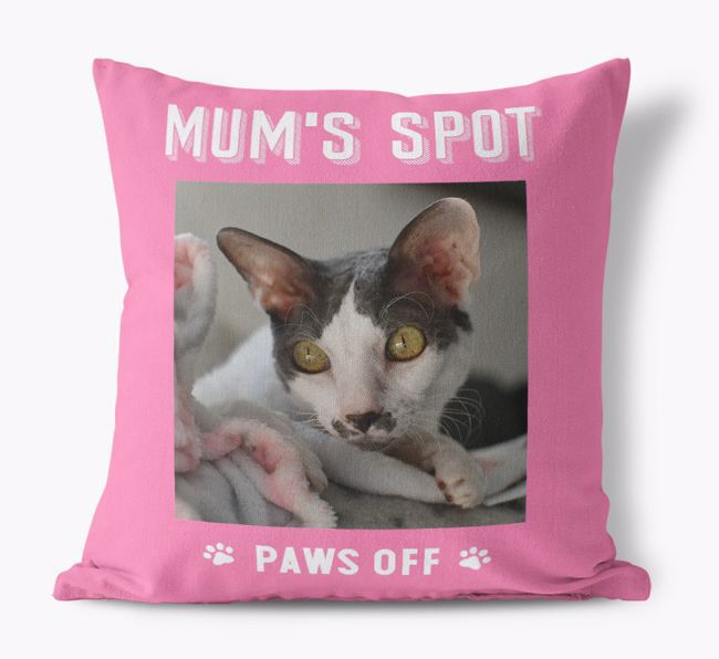 Mum's Spot, Paws Off: {breedCommonName} Photo Upload Cushion
